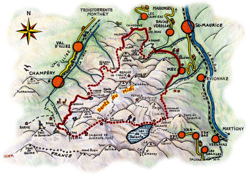 Dents du Midi plan