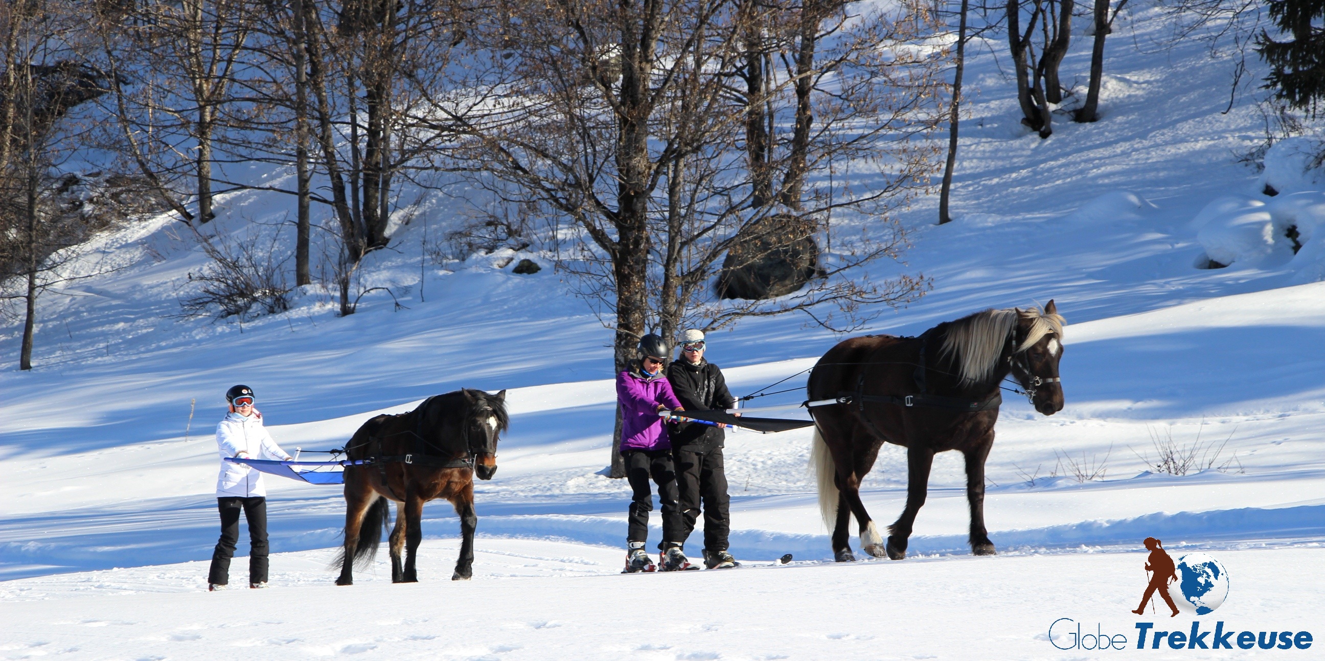 coeur equestre meribel skijoering balade