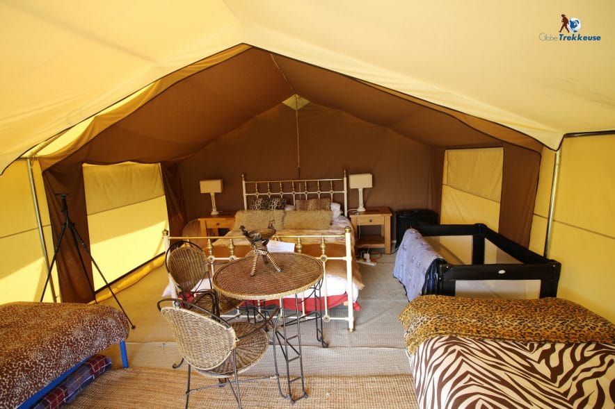 jersey safari tent inside