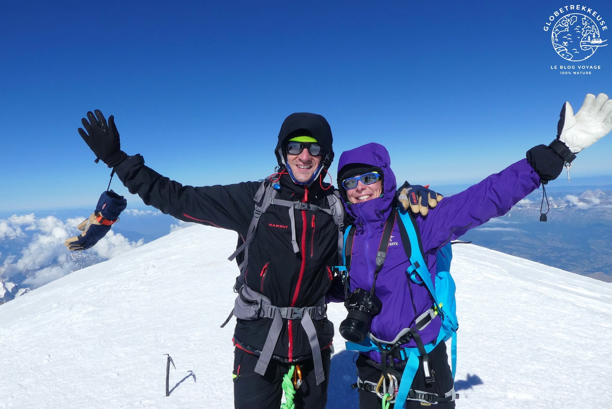 ascension du mont-blanc sommet globetrekkeuse