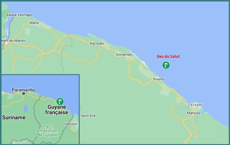 carte localisation îles du salut